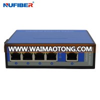 10/100/1000M Industrial Ethernet Switch 5 Port 7V-54V Din Rail Mounted Industrial Grade Hub