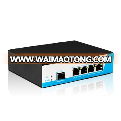 10/100/1000M Industrial ieee802.3af/at sfp poe media converter/poe switch 48 output for IP solution