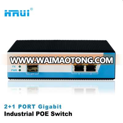 Din rail type industrial gigabit poe switch for IPC