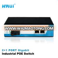 10/100/1000Mbps 2 rj45+1 fiber port outdoor industrial poe switch