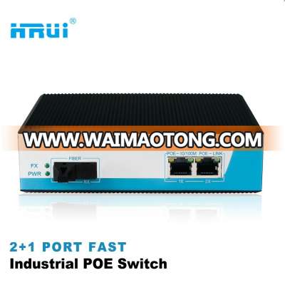 Industrial grade 2 ports unmanaged poe switch