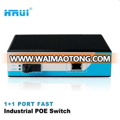 single port harsh environment industrial poe media converter