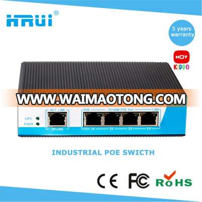 100Mbps 4 Port Harsh Environment Outdoor Industrial PoE Switch