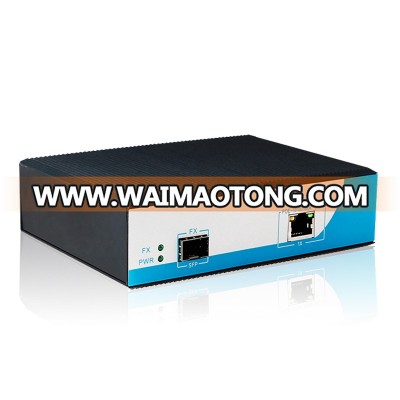 Gigabit 2 port industrial sfp poe media converter for ip solution