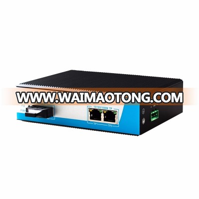 Single mode dual fiber 1000M 3 port industrial fiber media converter